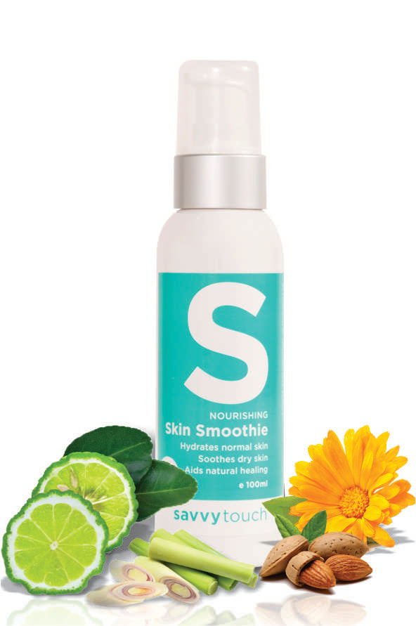 Skin Smoothie - Savvy Touch natural healing & hydrating of the skin. We have added in Almond oil, Grape Seed Oil, Jojoba Oil & Glycerine (plant based) to make the "best product even better" Added benefits may include more hydration, more protection against UV radiation damage, added natural healing. More antioxidant protection.